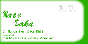 mate daka business card
