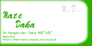 mate daka business card